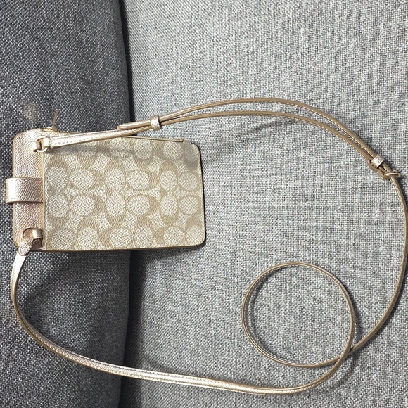 Coach Phone Crossbody Bag In Signature Canvas - Picture 2 of 4